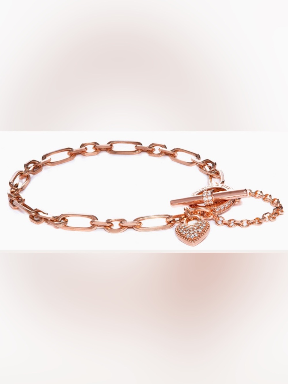 Hillberg & Berk Mary Toggle Bracelet in Rose Gold
